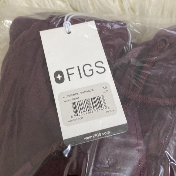 Figs ESSENTIAL HOODIE Deep Purple XS - Picture 3 of 3